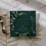 Emerald Greenery | Green Square Wedding Invitation