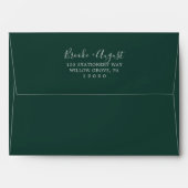 Emerald Greenery | Green Wedding Invitation Envelope (Back (Top Flap))