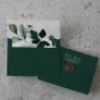 Emerald Greenery | Green Wedding Invitation Envelope