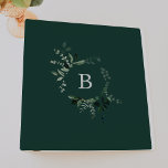Emerald Greenery Green Wedding Photo Album 3 Ring Binder<br><div class="desc">This emerald greenery green wedding photo album 3 ring binder is perfect for a boho wedding. The elegant yet rustic design features moody dark green watercolor leaves and eucalyptus with a modern bohemian woodland feel. Personalize the front cover with your monogram, and the spine with the names of the couple...</div>