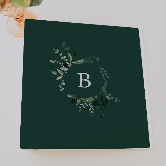 Emerald Greenery Green Wedding Photo Album 3 Ring Binder (Emerald Greenery Green Wedding Photo Album 3 Ring Binder)