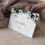 Emerald Greenery Guest Name Wedding Place Card