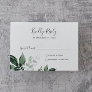 Emerald Greenery Horizontal Wedding RSVP Card