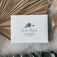 Emerald Greenery Self-addressed Wedding Rsvp Envelope at Zazzle