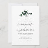 Emerald Greenery Traditional Wedding Invitation (Front)