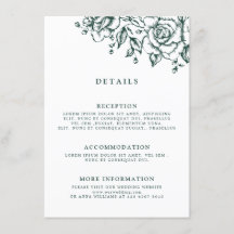 Emerald Greenery Vintage Botanical Wedding Details