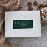Emerald Greenery Wedding Guest Address Labels<br><div class="desc">These emerald greenery wedding guest address labels are perfect for a boho wedding. The modern romantic design features classic white typography on a dark green background. Customize each label with the name and address of your guests. 21 labels per sheet. Add each sheet that you need to your cart individually....</div>