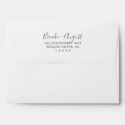 Emerald Greenery Wedding Invitation Envelope | Zazzle