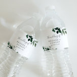 Emerald Greenery Wedding Water Bottle Label<br><div class="desc">These emerald greenery wedding water bottle labels are perfect for a boho wedding. The elegant yet rustic design features moody dark green watercolor leaves and eucalyptus with a modern bohemian woodland feel. These labels add a beautiful detailed touch to your wedding reception, rehearsal dinner, engagement party, or wedding welcome bag....</div>