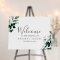 Emerald Greenery Wedding Welcome Sign