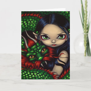 "Emerald Guardian" Greeting Card