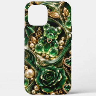 Emerald gummy bears with pearls iphone case