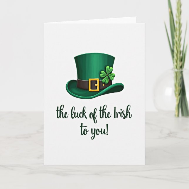 Emerald Hat Luck Card (Front)