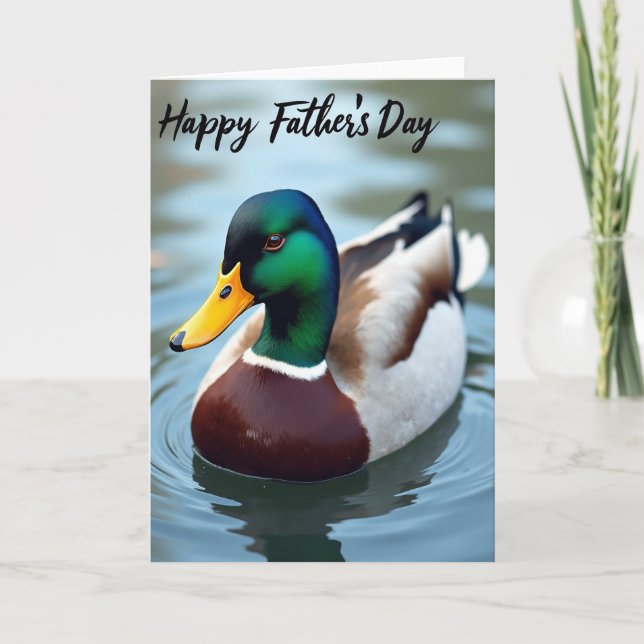 Emerald Headed Fathers Day Card (Front)