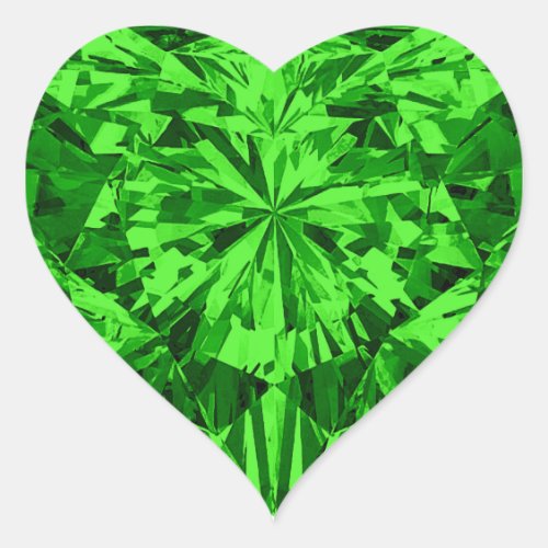 Emerald Heart Heart Sticker