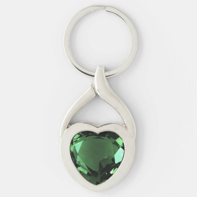 Emerald Heart Keychain (Front)