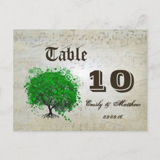 Emerald Heart Leaf Tree Table Number