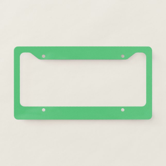 Emerald hex code 50C878  License Plate Frame (Front)