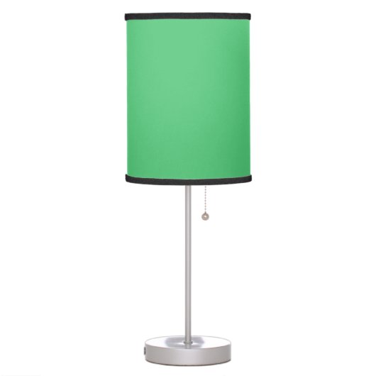 Emerald hex code 50C878  Table Lamp (Left)