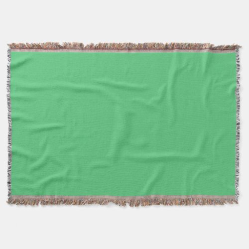 Emerald hex code 50C878 Throw Blanket