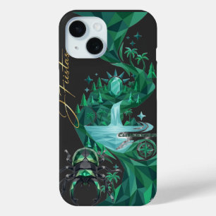 “Emerald Island Beetle – Nature Art  iPhone 15 Case