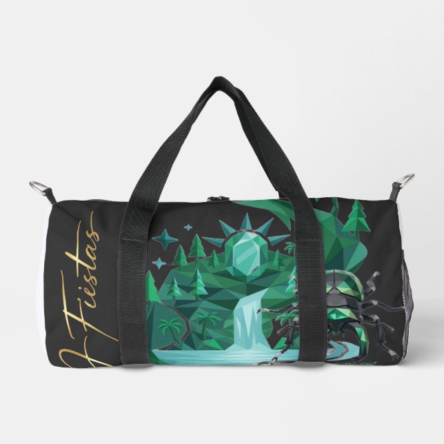 “Emerald Island Beetle – Nature Art  Duffle Bag (Front)