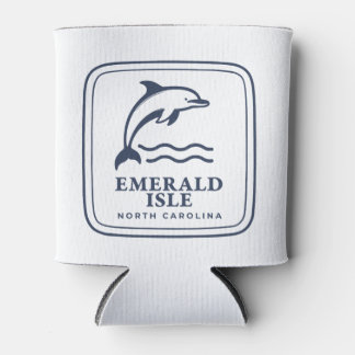 Emerald Isle North Carolina Dolphin Coastal Beach Can Cooler