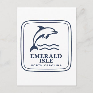 Emerald Isle North Carolina Dolphin Coastal Beach Postcard