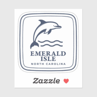 Emerald Isle North Carolina Dolphin Coastal Beach Sticker