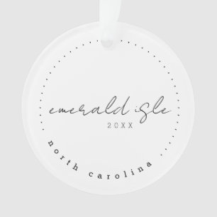 Emerald Isle North Carolina NC Travel USA Simple Ornament