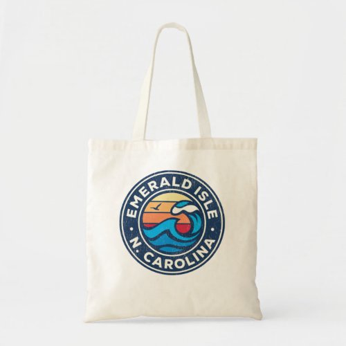 Emerald Isle North Carolina NC Vintage Nautical Wa Tote Bag