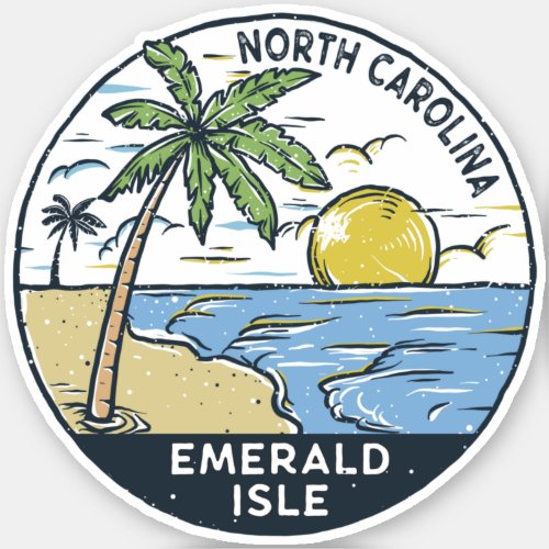 Emerald Isle North Carolina Vintage Sticker