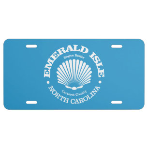 Emerald Isle (seashell) License Plate