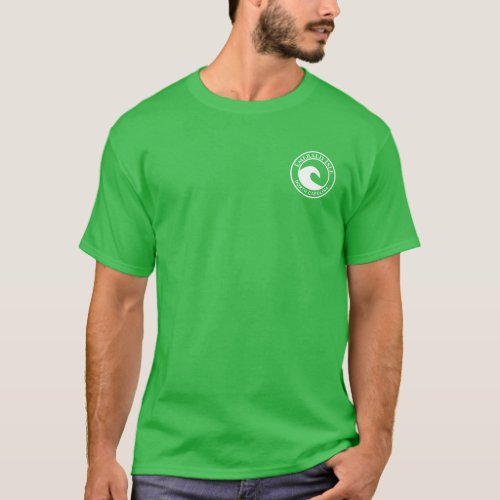 Emerald Isle White Ocean Wave Circle Design T_Shirt