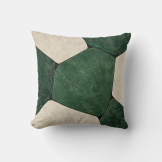 Emerald Ivory Stone Mosaic Print Throw Pillow