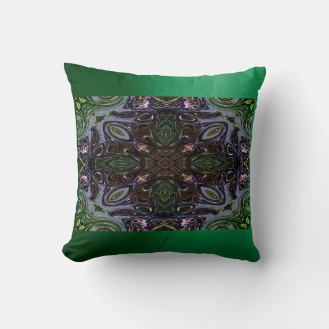 Emerald Jewel Pillow-Design 1 Throw Pillow (Front)