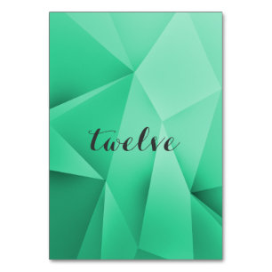 Emerald Jewel Tones Table Number Card