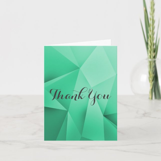 Emerald Jewel Tones Thank You Card (Front)