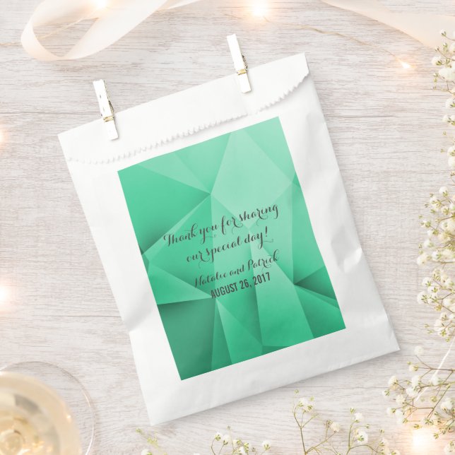 Emerald Jewel Tones Wedding Favor Bags (Clipped)