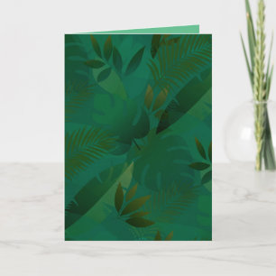 Emerald Jungle Exotic Mystic Tropical Leaves  Card