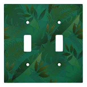 Emerald Jungle Exotic Mystic Tropical Leaves Light Switch Cover