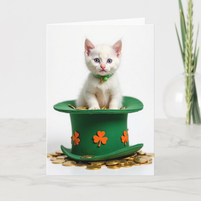 Emerald Kitten Coins Pattern Card (Front)