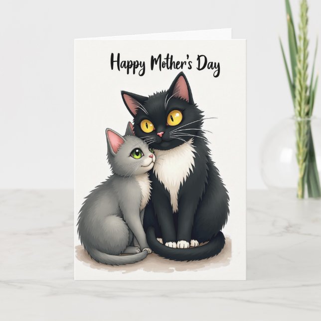 Emerald Kittens Mothers Day Card (Front)