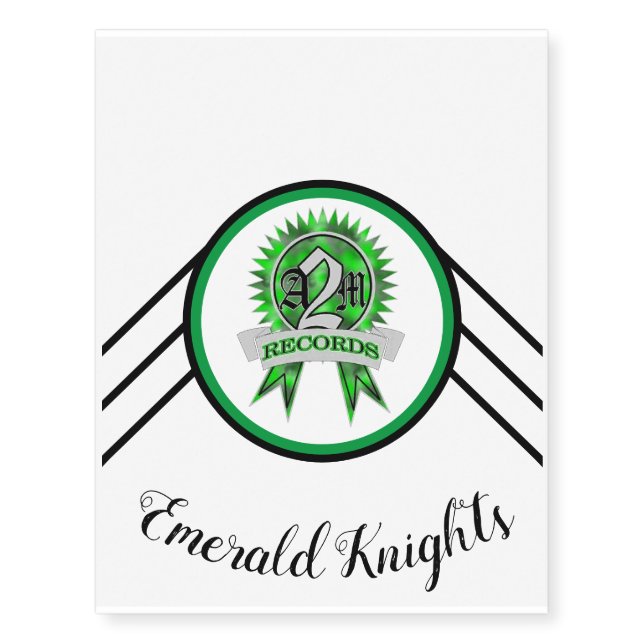 "Emerald Knights" Temporary Tattoo (Front)