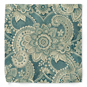 Emerald Lace Medallion Bandana