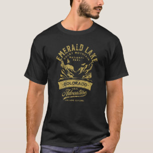 Emerald Lake Rocky Mountain National Park Distress T-Shirt