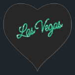 Emerald Las Vegas Sparkles Sticker<br><div class="desc">This Las Vegas sticker is accented with sparkly emerald green type on a black background. It is part of the  Emerald Las Vegas Sparkles Wedding Collection,   and is perfect as an envelope seal or favor decoration.</div>