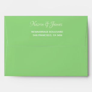 Emerald LIght green Return Address Envelope
