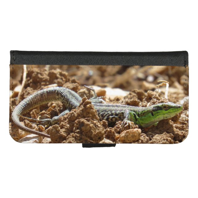 Emerald Lizard Nature Photography Wallet Case (Front (Horizontal))