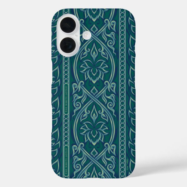 Emerald Lotus Tapestry Pattern - The White Lotus Case-Mate iPhone Case (Back)